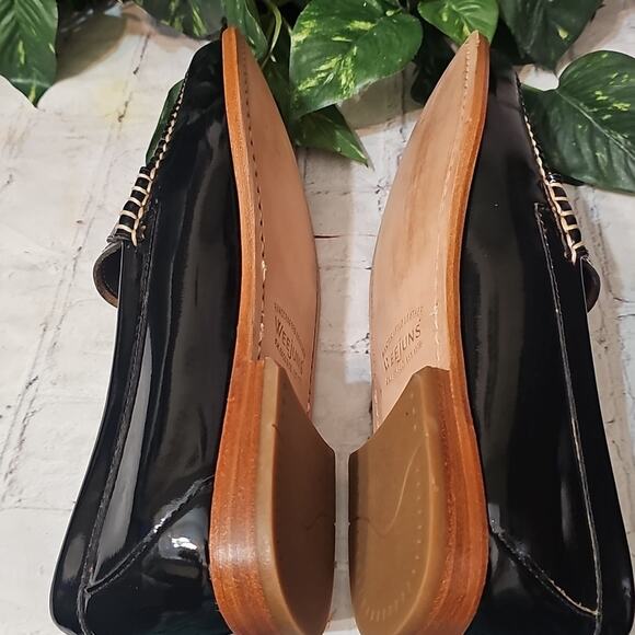 Weejuns NWOT G.H.Bass Handcrafted Classic Black Patent Leather Loafers 10 - Picture 5 of 14